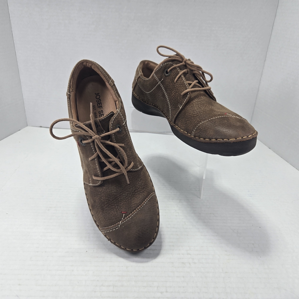 Josef Seibel Fergey 20 Castagne Leather Women's Oxford Size EU 38 US 7